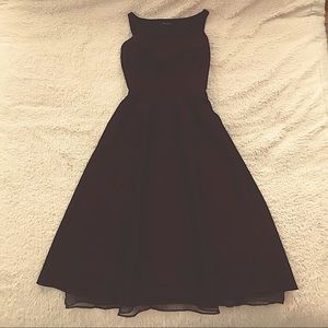 Tahari Deep Burgundy Taffeta Sleeveless Dress